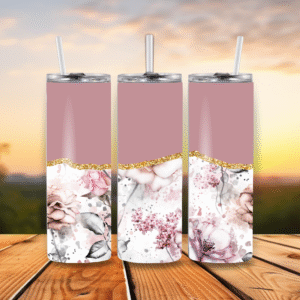 20oz Stainless Steel Tumbler Pink Glam