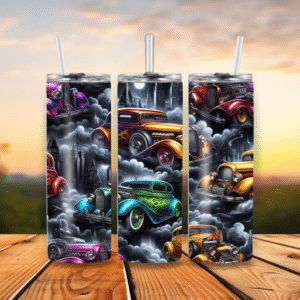 20oz Stainless Steel Tumbler Vintage Cars