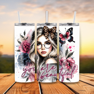20oz Stainless Steel Tumbler You Are Beautiful