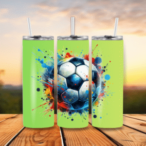 20oz Stainless Steel Soccer Burst