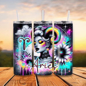20oz Stainless Steel Tumbler Aries Zodiac