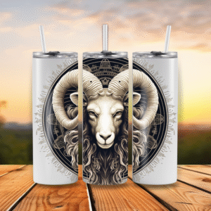 20oz Stainless Steel Tumbler Aries Zodiac 1